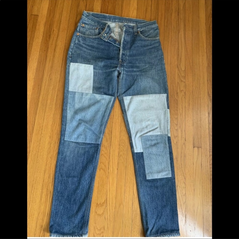 Re/Done Levi’s High Rise Ankle Crop patchwork 27😍